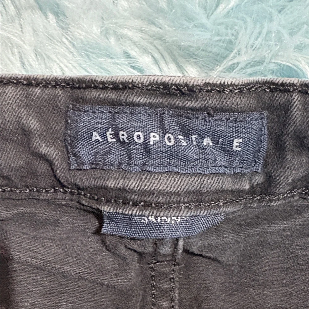 Aeropostale Black Distressed Skinny Jeans sz 36X32